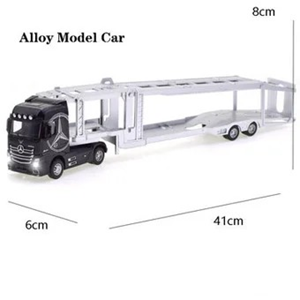 تریلی حمل خودرو مشکی مدل بنز آکتروس 1:50 Trailer Model Benz Actros_اسباب بازی